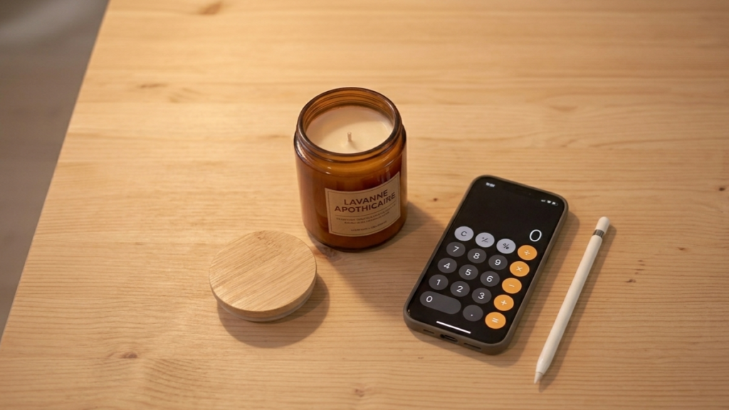 Calcul prix de vente bougie artisanale