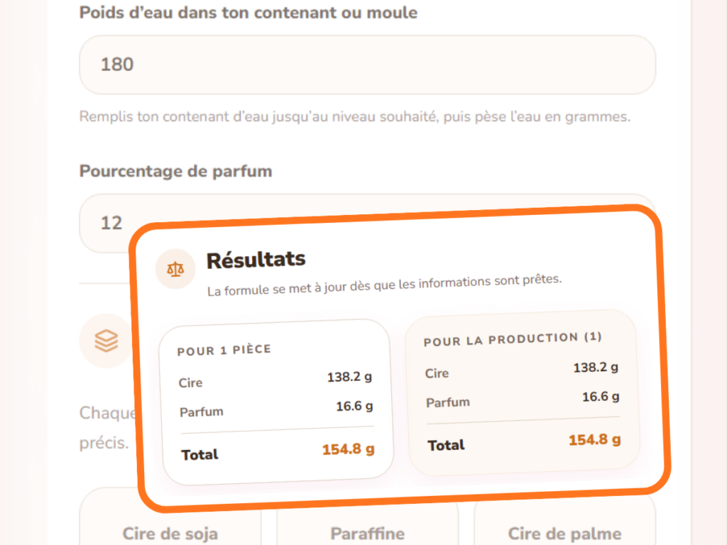 outils pour bougies artisanales